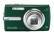 Olympus Stylus 830 8MP Digital Camera with Dual Image Stabilized 5x Optical Zoom (Green)