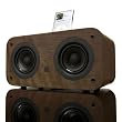 VERS Audio Hand Crafted High End Wood Sound System Apple iPod Dock Speakers - Dark Walnut