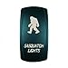 STVMotorsports Laser Green Rocker Switch Sasquatch Lights 20A 12V On/Off LED Light
