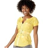 Dereon Plus Size Belted Short-Sleeve Shirt at Dereon