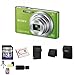 Sony DSC-W730 16.1 MP Digital Camera with 2.7-Inch LCD (Green) + 32GB SDHC Class 10 Memory Card + Extra NP-BN1 Battery + External Rapid Charger + Memory Wallet + Sony LCS-BDE Small Soft Camera Case for Sony Cybershot Cameras + Table Top Tripod, Lens Cleaning Kit, LCD Protector + USB SDHC Reader