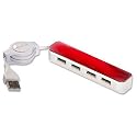 Dicota Z20978Z Branch Mini-Hochgeschwindigkeits 4-port Hub USB 2.0 rot