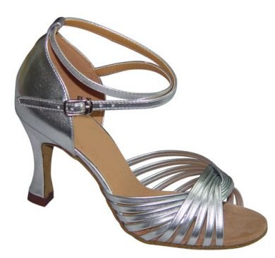 Wedding Shoes: Dance Shoes - Ballroom Latin Dancing Sandal - Silver JODI 2.5Inches  Heel-Featherlite Wedding Shoes-Featherlite Wedding Shoes: Dance Shoes - Ballroom Latin Dancing Sandal - Silver JODI 2.5Inches  Heel