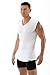 ALBERT KREUZ Men's Sleeveless v-Neck Business Undershirt 100% Organic Cotton White