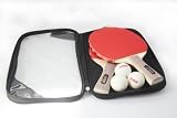 DHS 2- Set Table Tennis / Ping Pong Racket with 3 Balls Included -Penhold