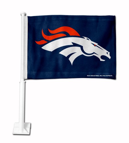 Denver Broncos Horse Head Logo Car Flag