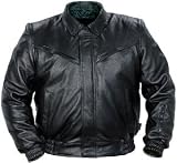 Tourmaster Classic Mens Leather Motorcycle Jacket Black XS
