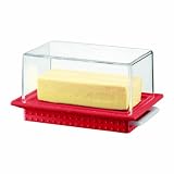 Bodum - 11141-294 - Bistro - Beurrier avec Couvercle - 17 X 12 cm - Rouge