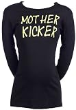 Spoilt Rotten - Mother Kicker - T-shirt de grossesse, cadeau original pour futures mamans, coloris noir, tailles disponibles : S, M , L