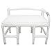 MJM International 165-36-900 Bariatric Bath Transfer Bench, Low Back, No Mesh, 900 lb Weight Cap