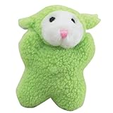 Zanies Cuddly Berber Fleece Babies Dog Toy, Lamb, 8-Inch, Green