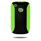 Amzer® TPU-PolyCarbonate Hybrid Case Cover for BlackBerry Curve 8520 / 3G 9300 - Black & Green