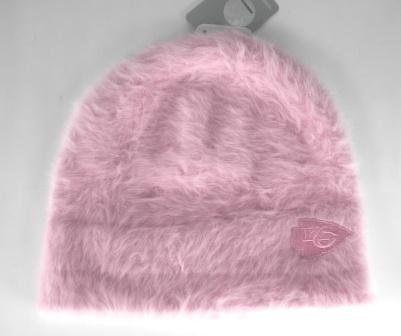 Kansas City Chiefs Reebok Pink Angora Beanie Hat