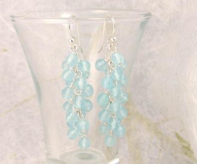 Click here to buy Sterling Silver Baby Blue Quartz Cluster Earrings.