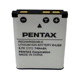 New - Pentax D-LI63 Lithium Ion Digital Camera Battery - T39476