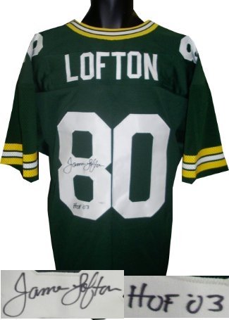 James Lofton Autographed/Hand Signed Green Bay Packers Green Prostyle Jersey HOF 03- JSA Hologram