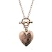 Tiffany-Style, Vintage-Inspired Heart Toggle Charm Necklace