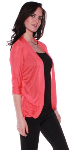 Emmalise Women's Soft Summer Spring Shawl 3/4 Sleeves Shirt Top