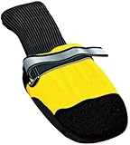 Muttluks All Weather Leather Sole and Toe 2.75-Inch to 3.25-Inch Dog Boots, Small, Yellow, Set of 4