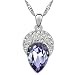 Swarovski Elements Crystal Diamond Accent Purple Pendant Necklace 18"-cn9007