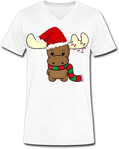 V Neck Man Christmas Deer Christmas Deer Graphic Design Colleges Tshirt