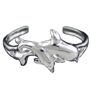 Sterling Silver Hawaiian Toe Ring Dolphin