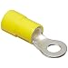 Morris Products 11410 Ring Terminal, Nylon Insulated, Yellow, 4 Wire Size, 5/16" Stud Size (Pack of 100)