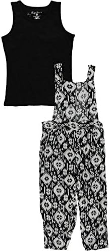 Liquid Gold Girl Big Girls' "Contrast Pueblo" 2-Piece Outfit - black, 10