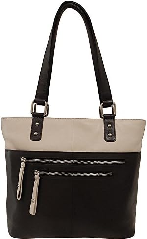Great American Leatherworks Zipper Tote (Black/Chalk)