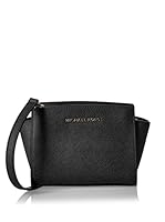 Michael Kors Bandolera Selma Mini Saffiano Crossbody (Negro)