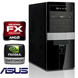 Produkt-Bild: KCSgaming [184110] - Gamer-PC AMD FX 6100 6x 3300 MHz Bulldozer (Turbo bis 3900 MHz) | 8GB DDR3-1333 | ASUS M5A78L LE | 1000 GB SATA2 (3gb/s) Festplatte | nVidia Geforce 550Ti 1024MB GDDR5, HDMI + DVI (DirectX11+3DVision) | DVD-RW | 6-Kanal-Sound | GigabitLAN | 550W Netzteil