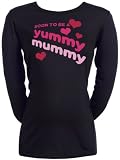 Spoilt Rotten - Soon To Be A Yummy Mummy - Maternity T-Shirt Maternity Clothes Black, Medium, M
