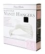 Karen Rhodes 3280 Slim Anti-Slip Velvet Hangers, Ivory, Set of 24