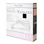Karen Rhodes 3280 Slim Anti-Slip Velvet Hangers, Ivory, Set of 24