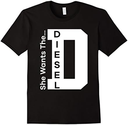 Men's SHE T WANTS  T Shirt THE DIESEL Large Black