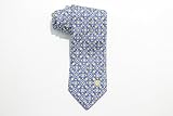 Versace Men's 100% Silk Blue/Yellow Floral Patterned Tie