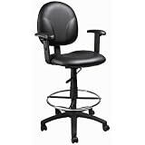 Boss Office Products B1691-CS Fabric Drafting Stool Office Chair