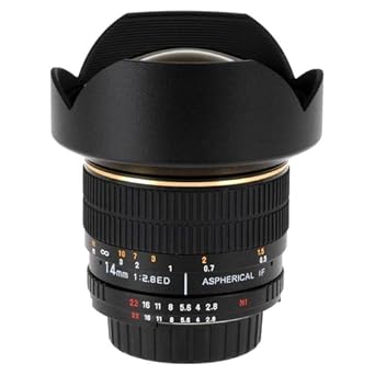 Bower SLY1428N Ultra Wide-Angle 14mm f/2.8 Fisheye Lens for Nikon