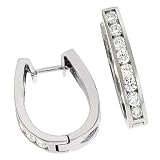 14k White Hinged 1.15 Ct Diamond Earrings