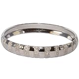 41U%2BB5caFDL. SL160  Fashion Costume Jewelry Rodium Plated Bangle Bracelets 2.5 inches