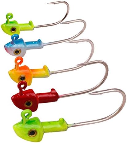 50 Pcs Lot Fishing Head Jig with Tackle Box 1.3"/0.08oz