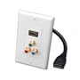 Vanco 120933X Slim Line Single HDMI Pigtail and RGB Component Video Decor Wall Plate