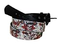 Marsellie White Retro Skull Print Belt -- SwankySwans