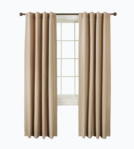 firefend Thermal Back Tab Drapery, 50-Inch by 72-Inch, Champagne