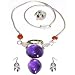 Jewelry Gifts Silver Gemstone Necklace Earrings Ring (nklc038)