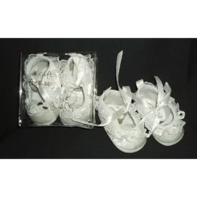 Satin Christening Wedding or Special Occasion Baby Shoes