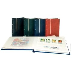 SAFE Briefmarkenalbum / Einsteckbuch Nr. 131 PREMIUM Einsteckb�cher 16 WEISSE Seiten im Buchformat A5 mit goldfarbener Premiumpr�gung Einband in BLAU