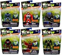 Ben 10 Set of 6 Ultimate Alien 4 Inch Action Figures Rath, Water Hazard, Lodestar, Ultimate Big Chill, Ultimate Swampfire Nanomech