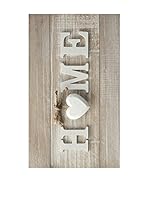 Huella deco Alfombra de Vinilo (Gris)