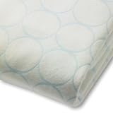 SwaddleDesigns Organic Cotton Flannel Mod Circles Fitted Crib Sheet, Pastel Blue SwaddleDesigns Organic Cotton Flannel Mod Circles Fitted Crib Sheet, Pastel Blue